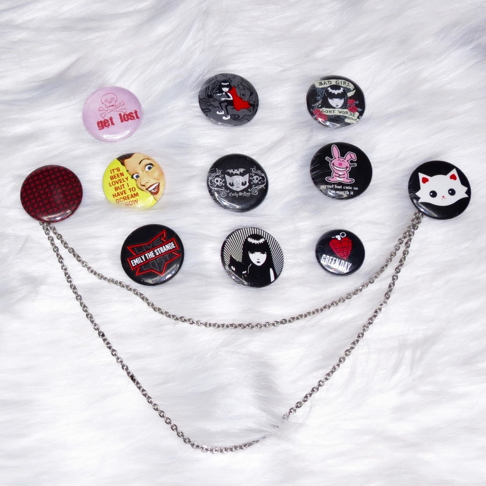 Variety Hot Topic & Emily The Strange Pins Bundle